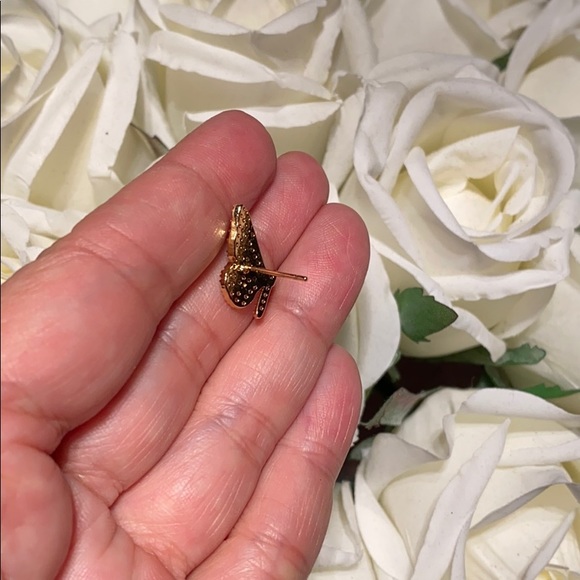 18k gold plated AAA crystals butterfly earrings - Picture 3 of 3